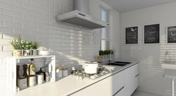 Kitchen design with brick splashback
