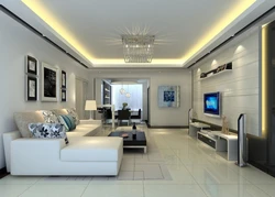 Fashionable ceiling design in apartment