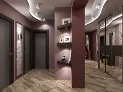 Daxili dizayn studiya mənzilində koridor