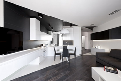 Kitchens living rooms design photo black and white
