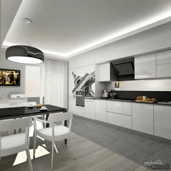 Kitchens Living Rooms Design Photo Black And White