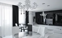 Kitchens living rooms design photo black and white