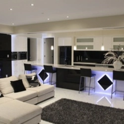 Kitchens living rooms design photo black and white