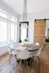 Round Table In The Modern Kitchen Interior