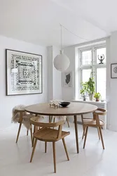 Round Table In The Modern Kitchen Interior
