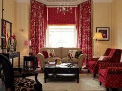 Combination Of Curtains In The Living Room Interior