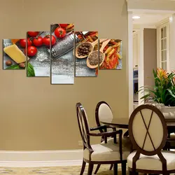 Decor of one wall in the kitchen photo