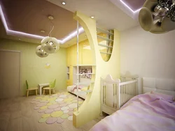 Interior for a bedroom in which there will be a child