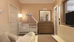 Interior for a bedroom in which there will be a child