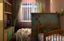 Interior for a bedroom in which there will be a child