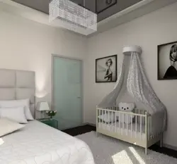 Interior for a bedroom in which there will be a child