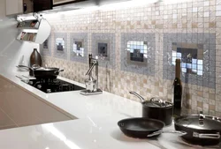 Modern photo tile kitchen aprons