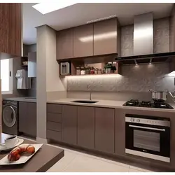 Kitchen designs in brown and beige colors