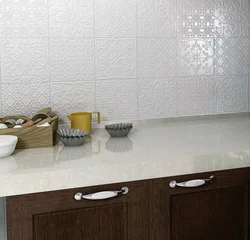 Ceramic tiles kitchen apron photo