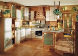 Photo of a kitchen set for a kitchen in an apartment