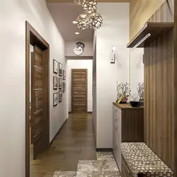 Corridor interior in an apartment of a panel house photo