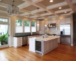 Kitchen interior with low ceiling