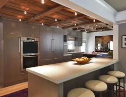 Kitchen Interior With Low Ceiling