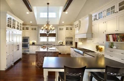 Kitchen interior with low ceiling