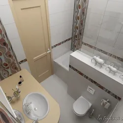 Combine a bathroom in Khrushchev design photo