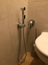 Hygienic shower in the bathroom in the interior
