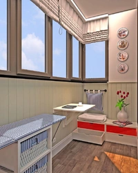 Інтэр'ер кухні з балконам 7