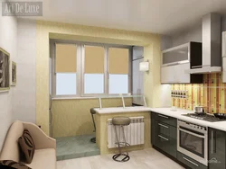 Kitchen interior with balcony 7