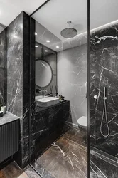 Bathroom design porcelain tiles black