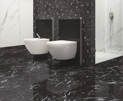 Bathroom design porcelain tiles black