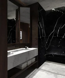 Bathroom Design Porcelain Tiles Black
