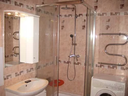 Bathroom design in Khrushchev with a shower tray