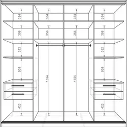Sketch of a wardrobe for a bedroom photo