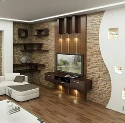 Дизайн квартиры с искусственным камнем