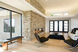Дизайн интерьера квартиры камнем