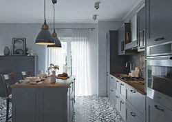 Kitchen Wall Color Photo With Gray Furniture