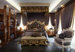 Photo bedroom in baroque style