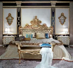 Photo bedroom in baroque style