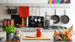 Kitchen interior background