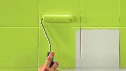 Painting Bathroom Tiles Photo