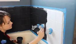 Painting Bathroom Tiles Photo