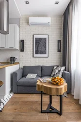Small kitchen design with sofa