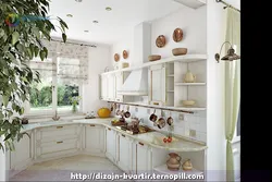 Small kitchen design in Provence style