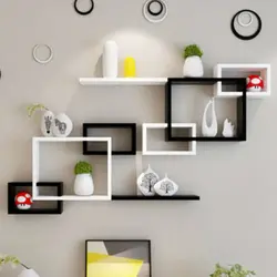 Wall shelves for bedroom design