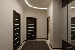 Hallway Design Brown Floor