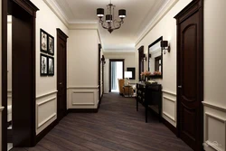 Hallway design brown floor