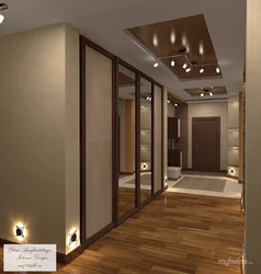 Hallway design brown floor
