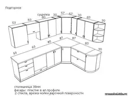 Кутняя Кухня Памеры Чарцяжы Фота