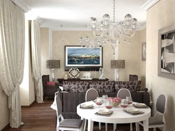Living Room With Dining Table Design Photo