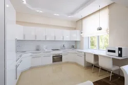 Фото кухни с окном светлых тонов