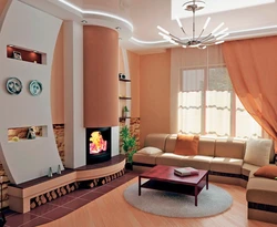 Peach Living Room Interior